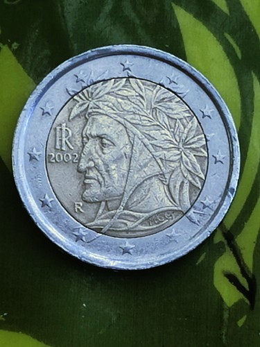 Moneta euro dante - da, 2